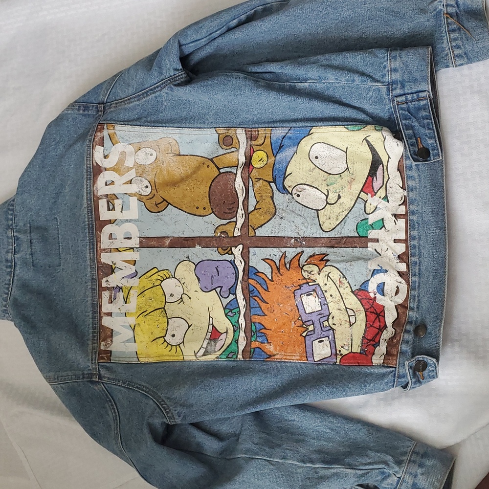 Members only X Nickelodeon Cartoon Denim Jacket size M - Picture 14 of 16